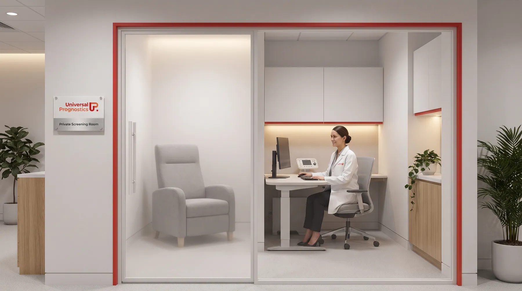 AiBCD private screening room inside a UP clinic