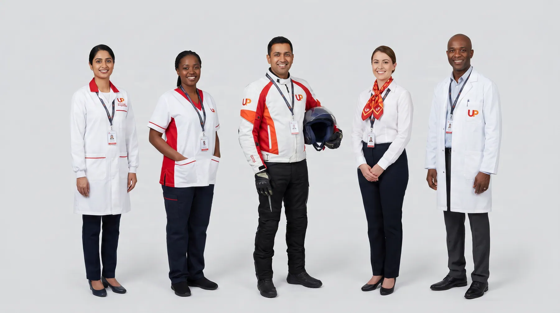 UP field teams in unified uniforms across lab and network operations